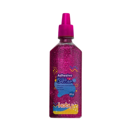 ADHESIVO C/BRILLO KOBY 35GR MAGENTA