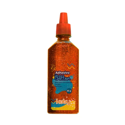 ADHESIVO C/BRILLO KOBY 35GR NARANJA